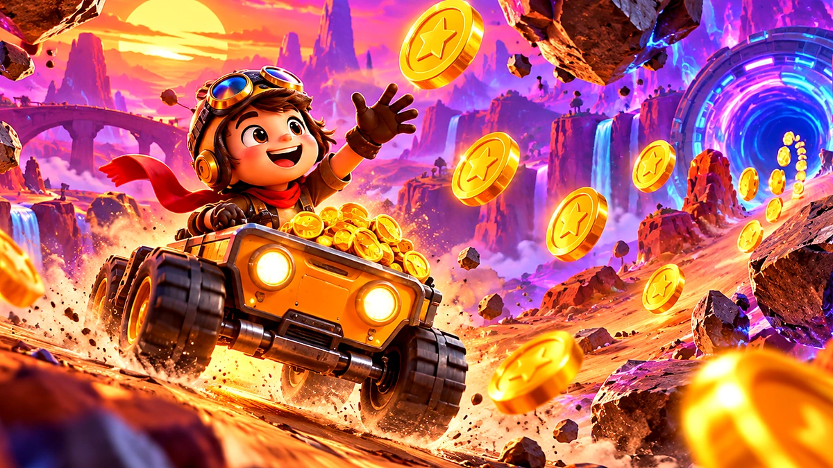 Suncoin Run — illustrated game cover